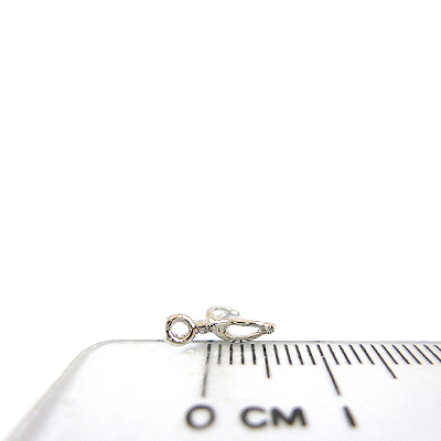 銅鍍正白K色中空葉形夾頭-5mm