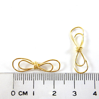 銅鍍金色線繞蝴蝶結