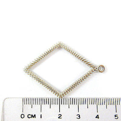 霧銀單孔中空菱形