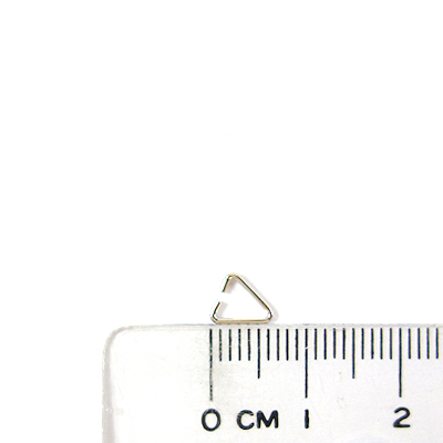 銅鍍正白K色三角夾頭-6mm