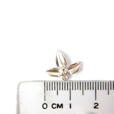 銅鍍霧銀色單孔聖誕紅