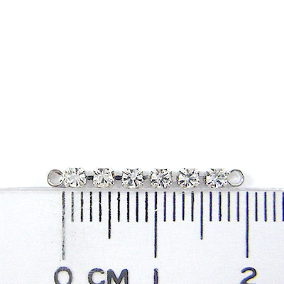 正白K色雙孔六顆排鑽-白色