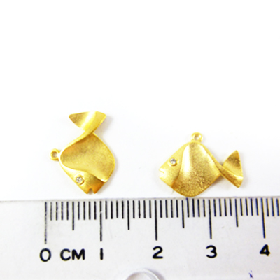 銅鍍霧金色單孔魚