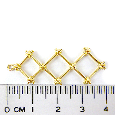 銅鍍霧金色單孔三菱形