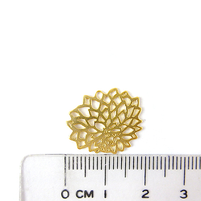 銅鍍霧金色牡丹花