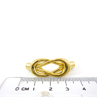 銅鍍金色單孔互扣水滴形磁鐵扣