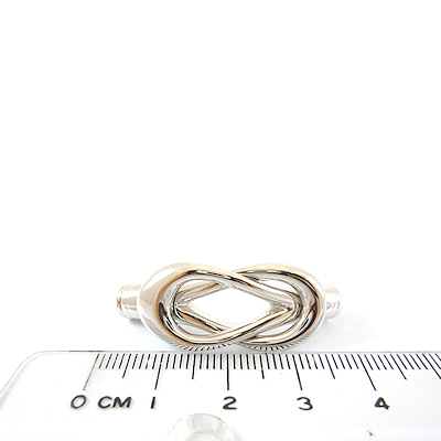 銅鍍正白K色單孔互扣水滴形磁鐵扣