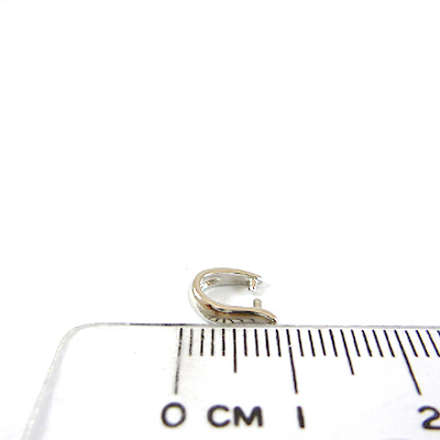 銅鍍正白K色馬蹄形夾頭-8mm