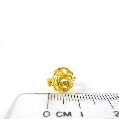 銅鍍金色單孔珍珠扣