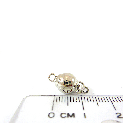 銅鍍正白K色單孔台製圓球扣頭
