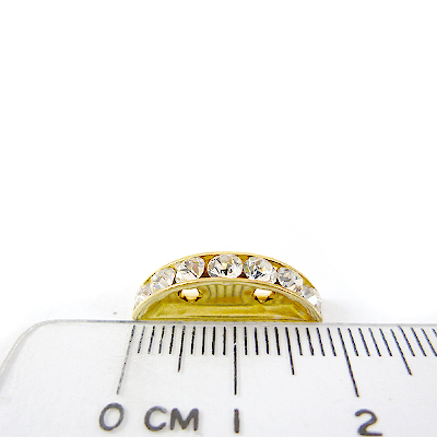 金色弧形隔珠鑲鑽