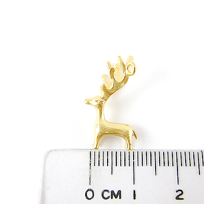 銅鍍霧金色單孔大角麋鹿
