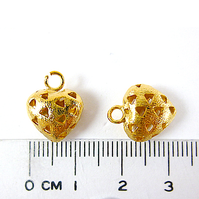 金色鏤空三角形桃心(大)