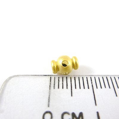 銅鍍霧金色圓點雕刻葫蘆-6mm