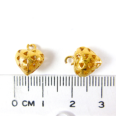 金色鏤空三角形桃心(小)