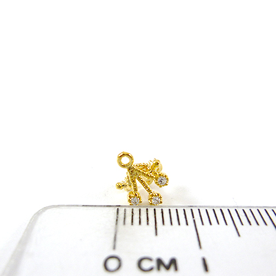 金色流星鑲鑽耳環夾頭