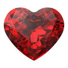 6×5.3mm永恆之心花式石-紅色