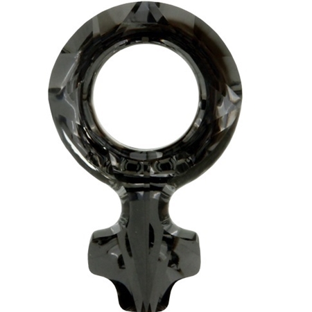 18×11.5mm女性符號-透銀色夜影