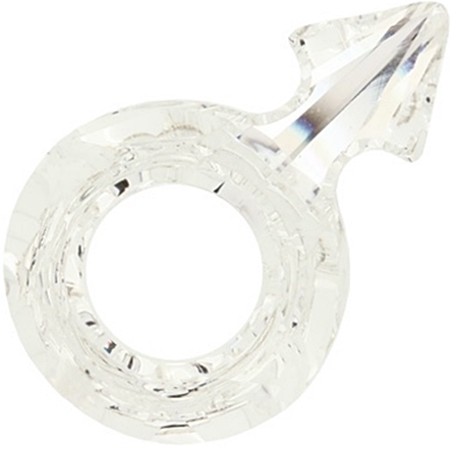 18×11.5mm男性符號-透白色