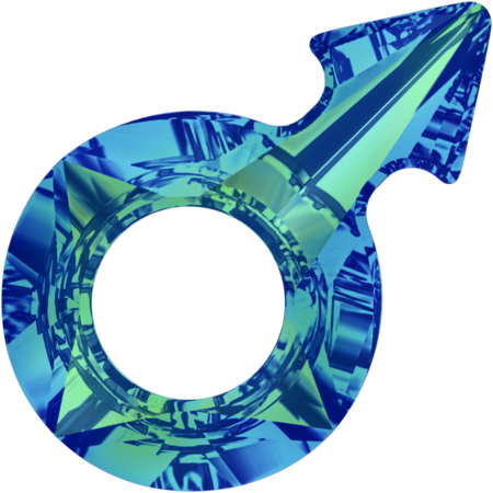 18×11.5mm男性符號-海洋之心