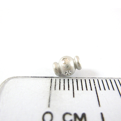 銅鍍霧銀色圓點雕刻葫蘆-6mm