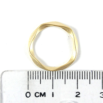 銅鍍霧金色雙面五邊形-20mm