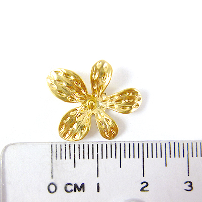 銅鍍霧金色單孔桐花