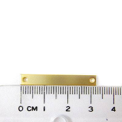 銅鍍霧金色雙孔長條