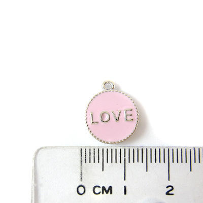 銅鍍正白K色單孔LOVE