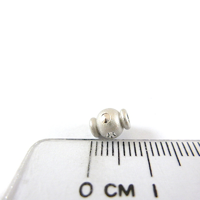 銅鍍霧銀色圓點雕刻葫蘆-7mm