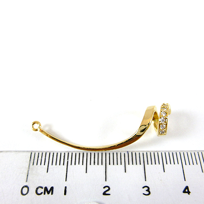 銅鍍金色單孔旋轉柱鑲鑽