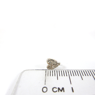 正白K心形雕花夾頭