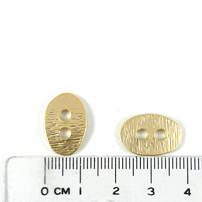 銅鍍霧金色中雙孔橢圓形