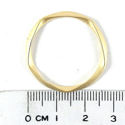 銅鍍霧金色雙面五邊形-27mm