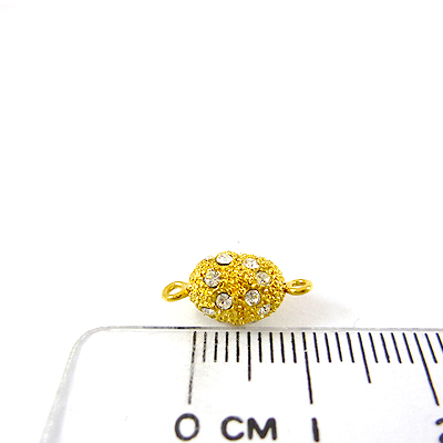 銅鍍金色單孔日製橢圓鑽扣