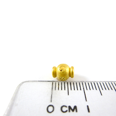 銅鍍霧金色圓點雕刻葫蘆-7mm