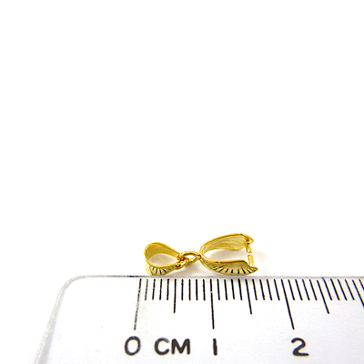 銅鍍金色水滴夾頭附鍊頭