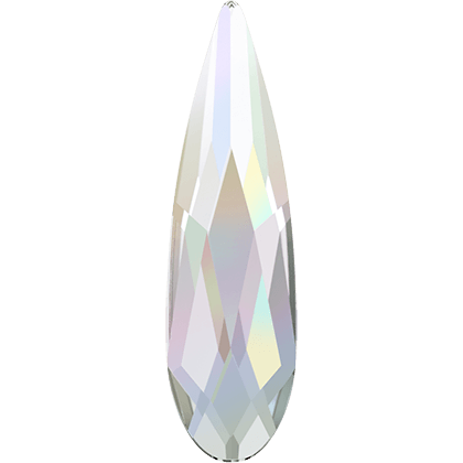 10X2.8mm水滴平底鑽-白彩