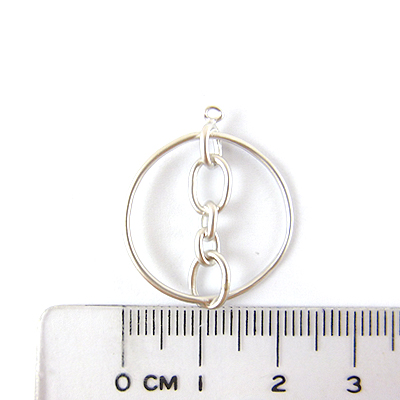 銅鍍霧銀色單孔鍊條圈