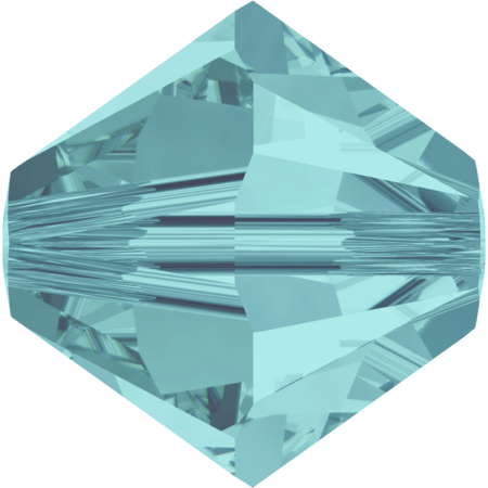 3mm角珠-淺土耳其藍