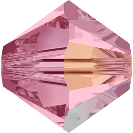 3mm角珠-淺粉紅彩