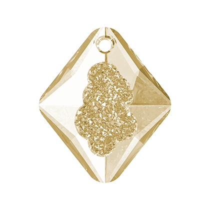 26MM生長水晶菱形-影子金
