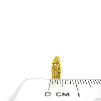 金色緞帶形鑲鑽夾頭-白色