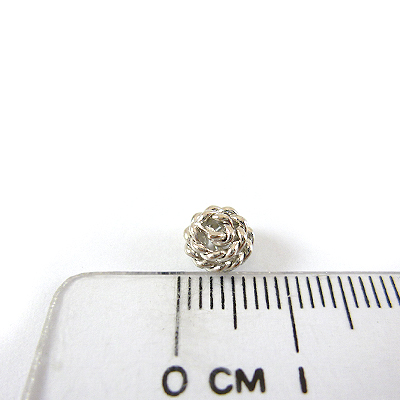 銅鍍正白K色鳥巢-6mm