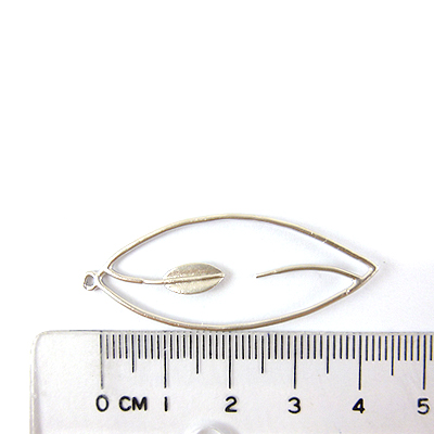 銅鍍霧銀色單孔中空葉子