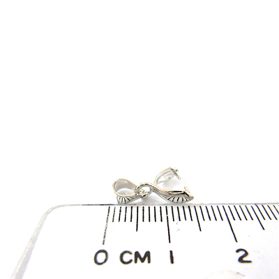 銅鍍正白k色水滴夾頭附鍊頭-6mm