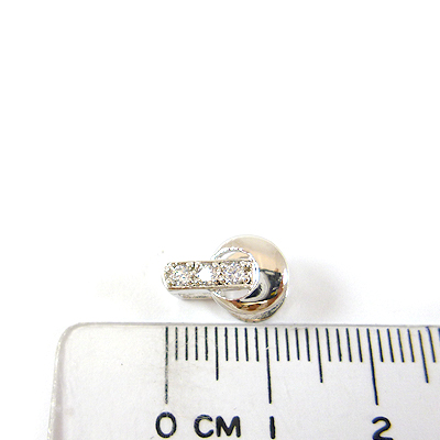 銅鍍正白K色鐘擺鑲鑽夾頭