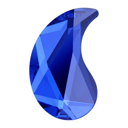 6X3.7mm佩斯利花紋X形-壯麗藍