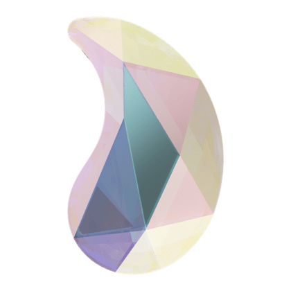 6X3.7mm佩斯利花紋Y形-白彩