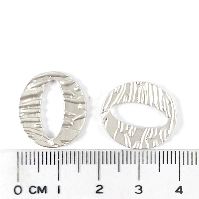 霧銀中空橢圓形